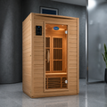 2-Person Carbon Infrared Sauna - Canadian Hemlock Wooden Sauna - 1700 Watts - Premium Audio