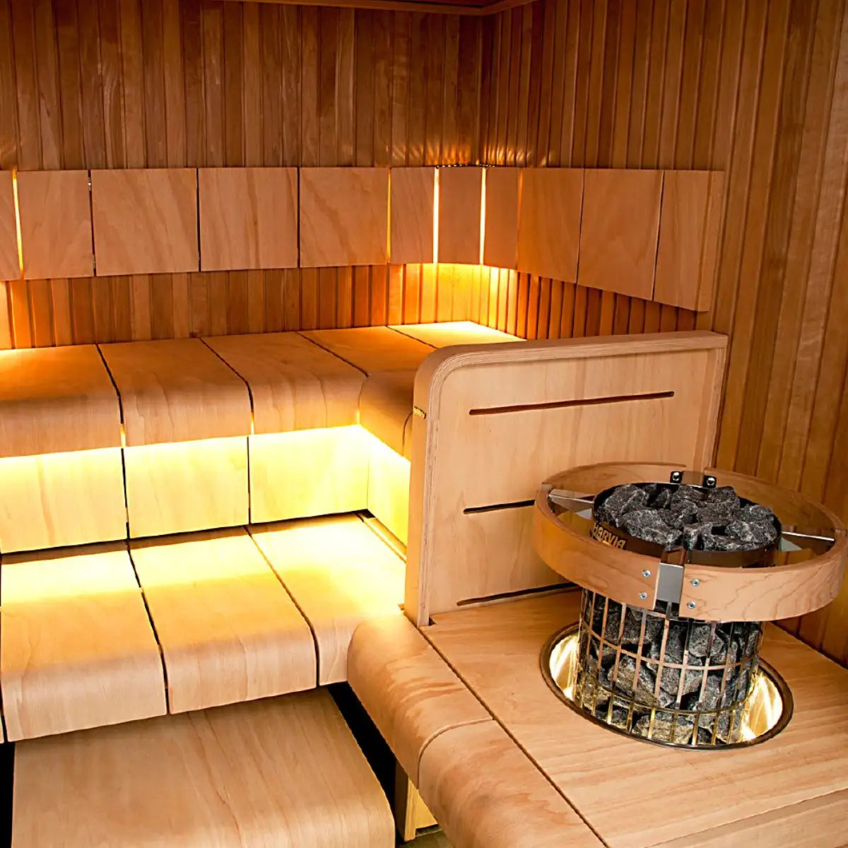 Harvia Cilindro PC80 8KW Sauna Heater with built in controls - Finnish Sauna Builders