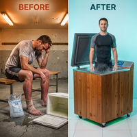 TimberChill Glacier Pro Cedar Cold Plunge — Before & After