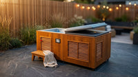 TimberChill Glacier Pro Cedar Cold Plunge — Lifestyle